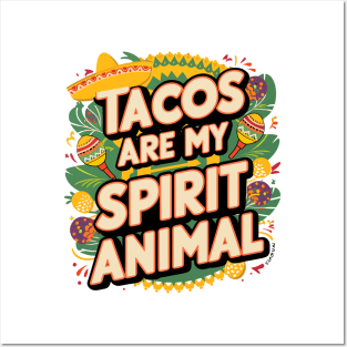 Classic Taco Spirit Animal Fun Quote Casual Wear Posters and Art